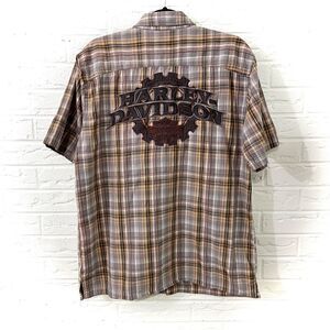 Harley-Davidson Men’s Plaid Button Shirt Size Medium